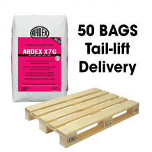 Ardex X7G Flexible Standard Set Adhesive Grey S1 20kg Full Pallet (50 Bags Tail Lift)